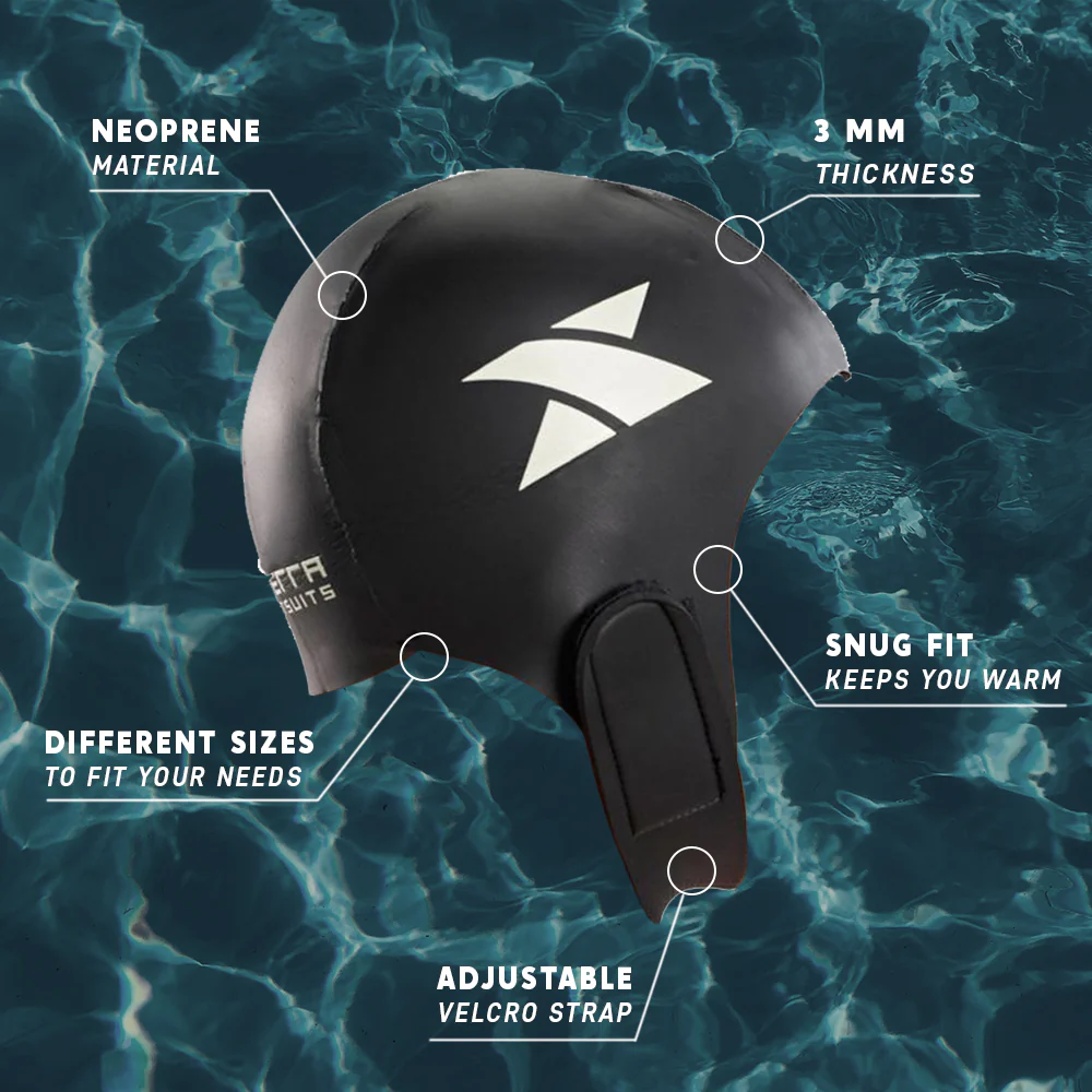 Neoprene Swim Cap - Black - Image 3